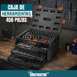 Caja de Herramientas Profesional Completa con 450 Piezas en Acero Inoxidable